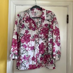 JM Collection floral shirt